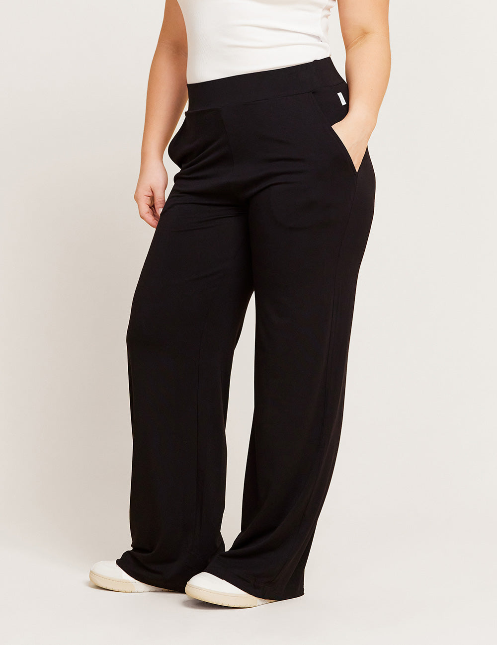Downtime Wide Leg Lounge Pants - Black