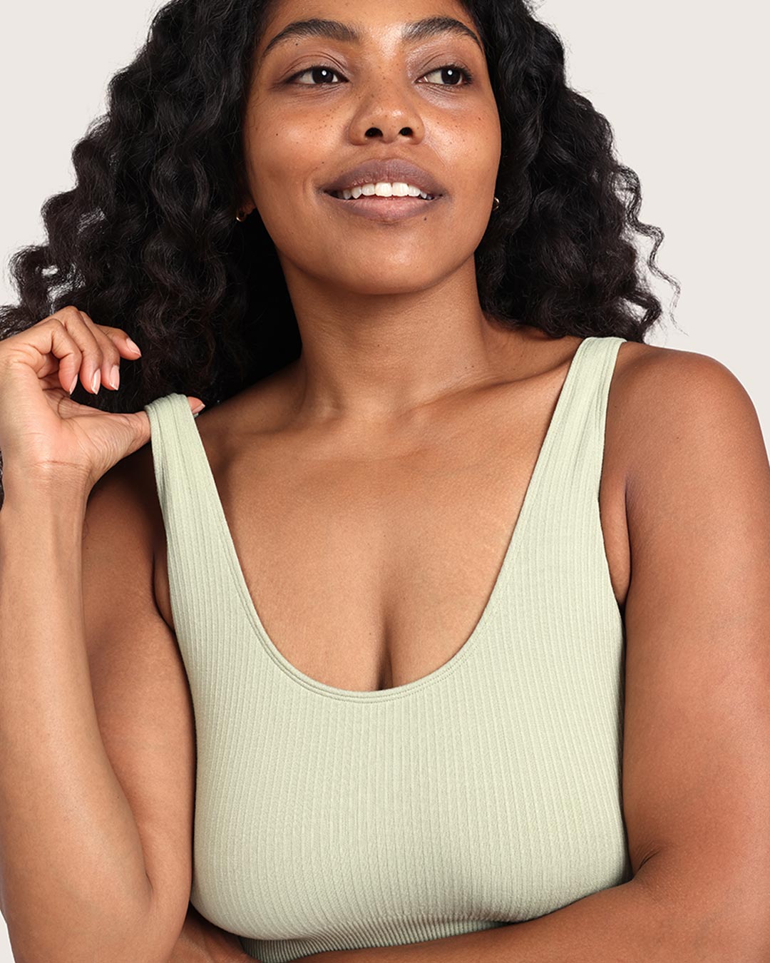 Ribbed Seamfree Crop-Sage