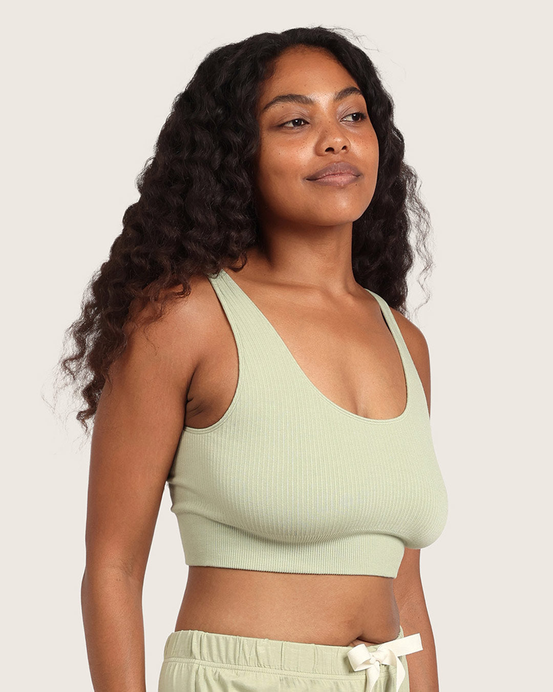 Ribbed Seamfree Crop-Sage