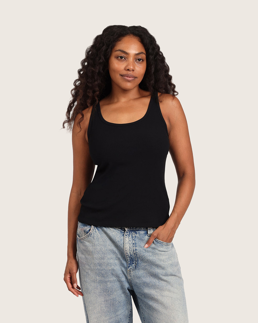 Women's Bamboo Ribbed Tank Top in Black – Boody US