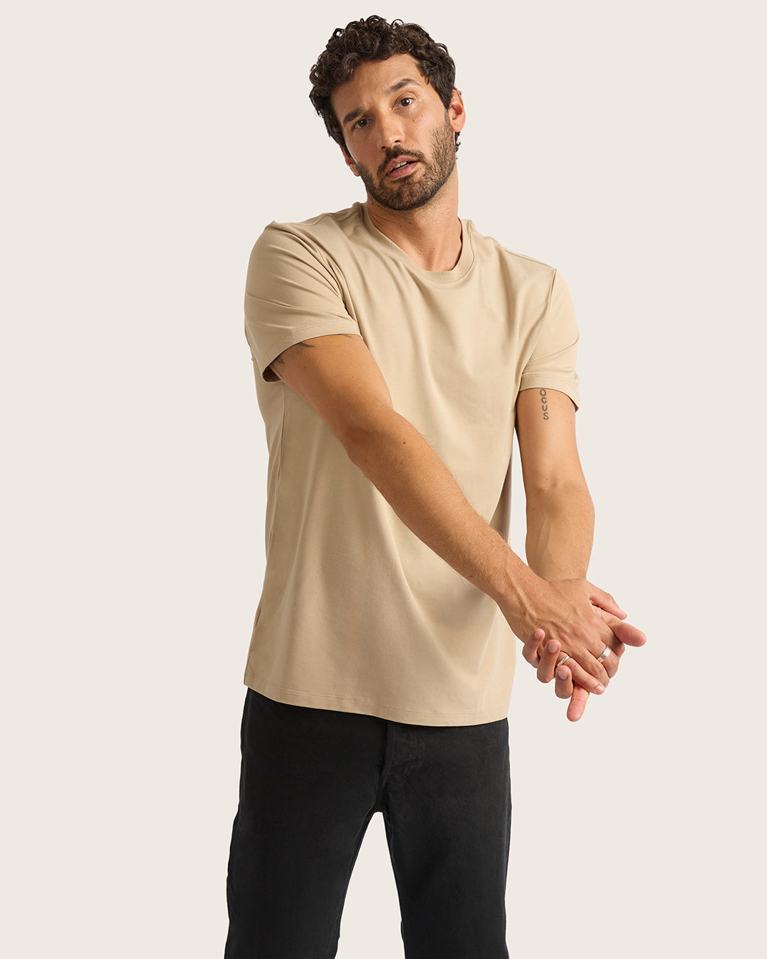 Men's Classic Crew Neck T-Shirt - Stone