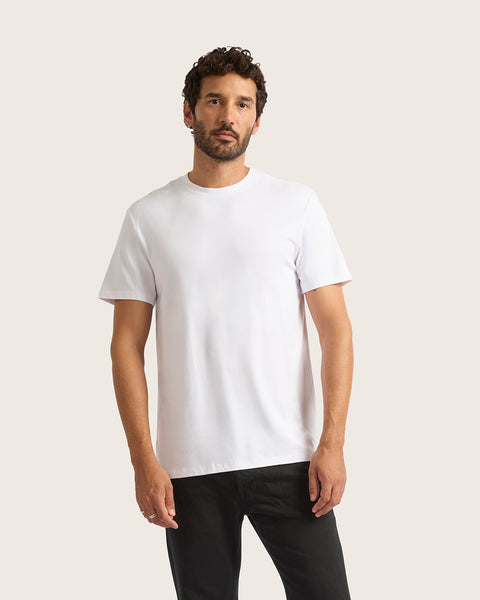 Men's Bamboo Classic Crew Neck T-Shirt in White – Boody US