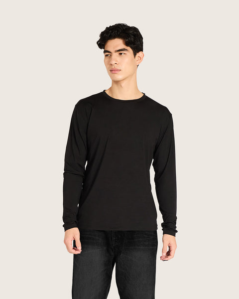 Men's Bamboo Classic Long Sleeve T-Shirt in Black – Boody US