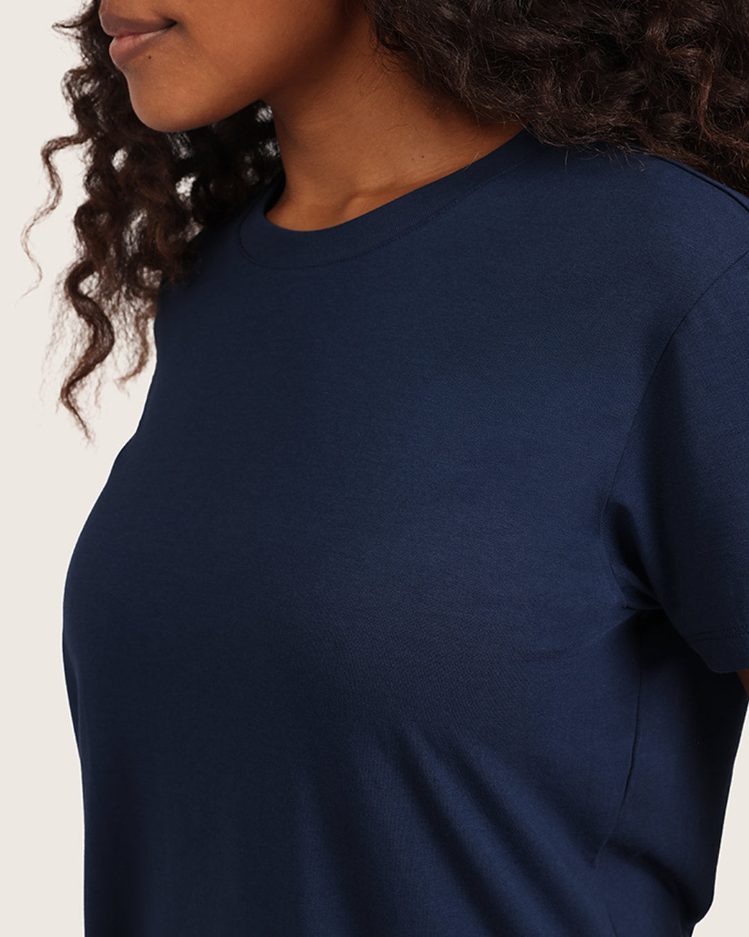 Women's Bamboo Classic Crew Neck T-Shirt in Navy – Boody US