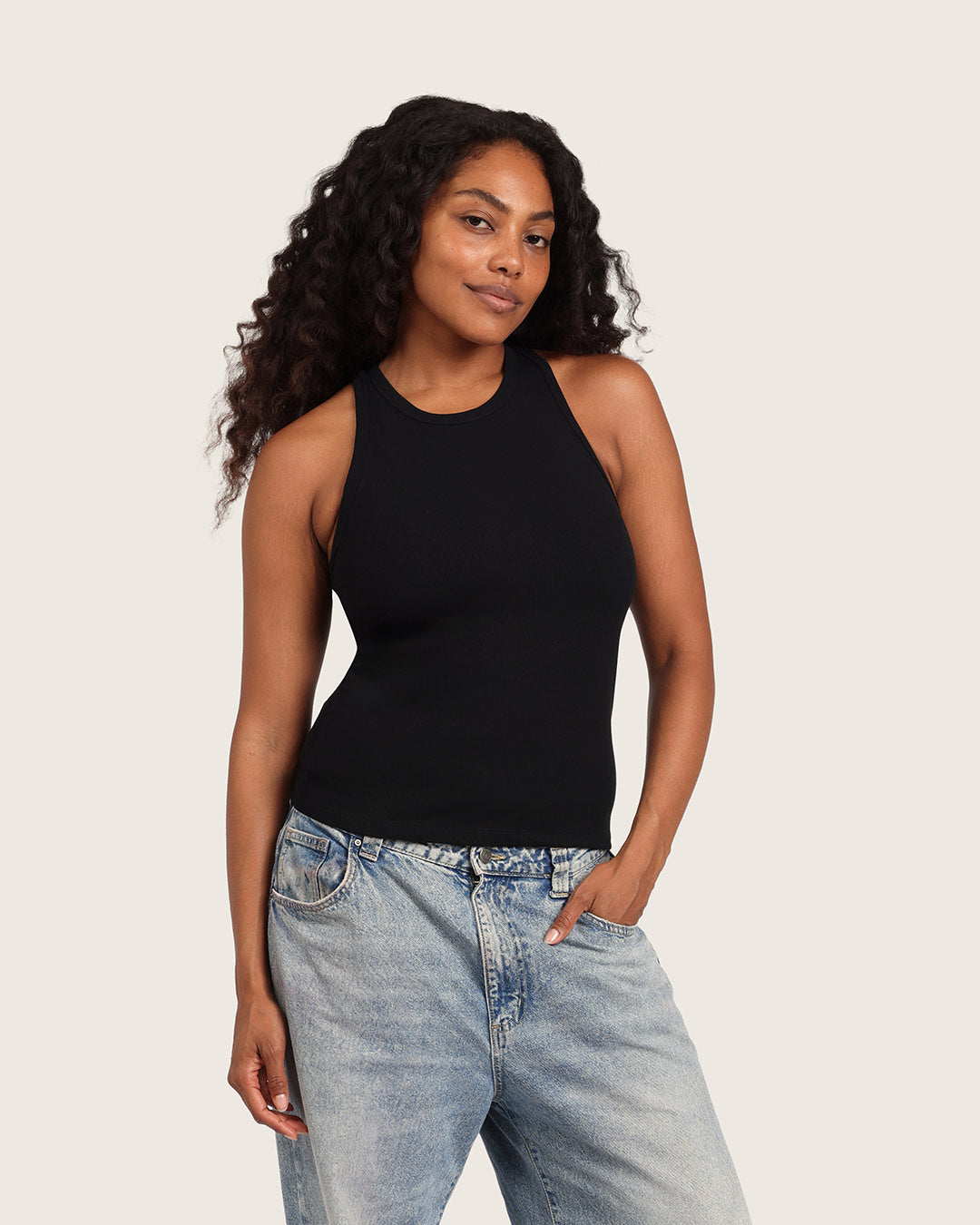 Body Para Mujer Urban Classics De Rib - Negro, 95% Algodón 5% Elastano, Básico Versátil Y Cómodo