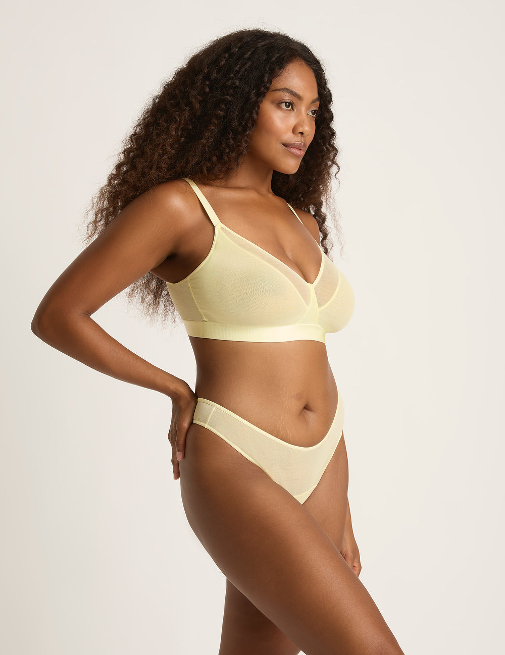 FreeMesh Full Bust Wireless Bra - Lemon