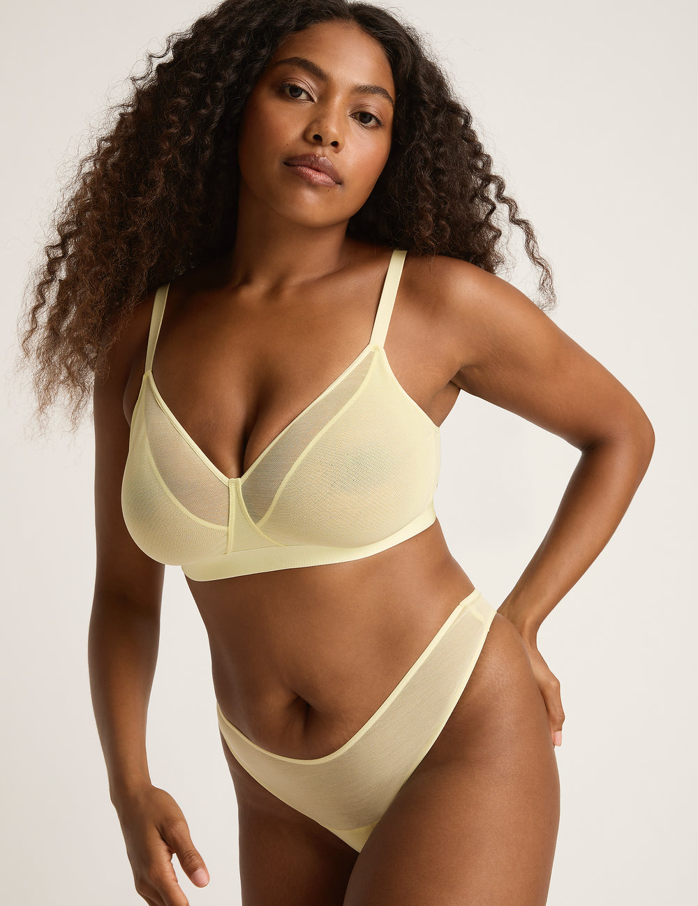 FreeMesh Full Bust Wireless Bra - Lemon