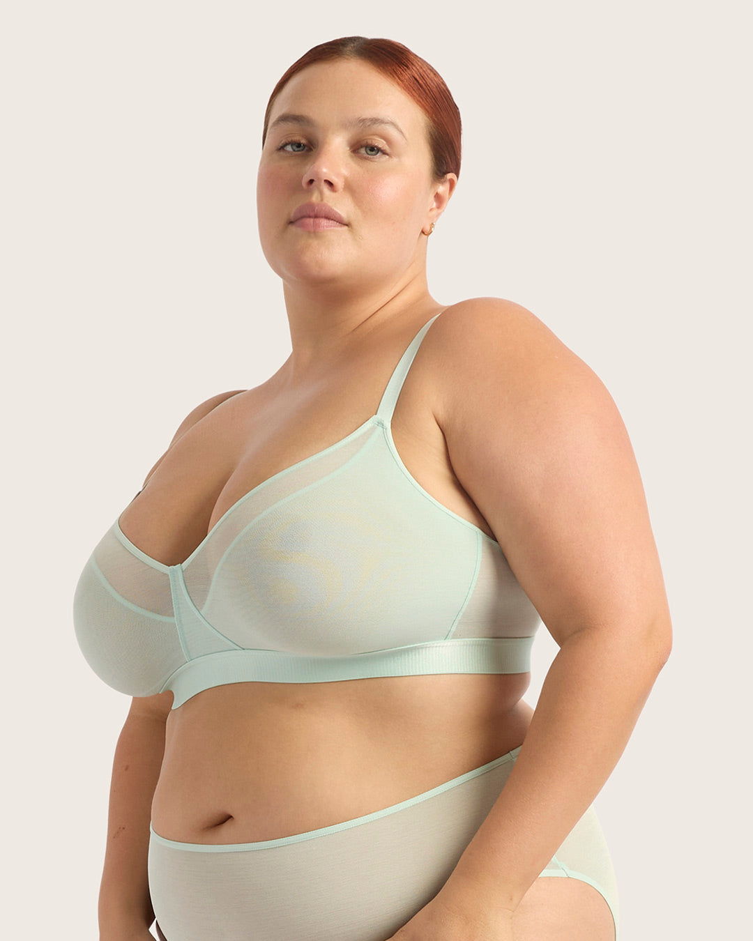 FreeMesh Full Bust Wireless Bra - Mint