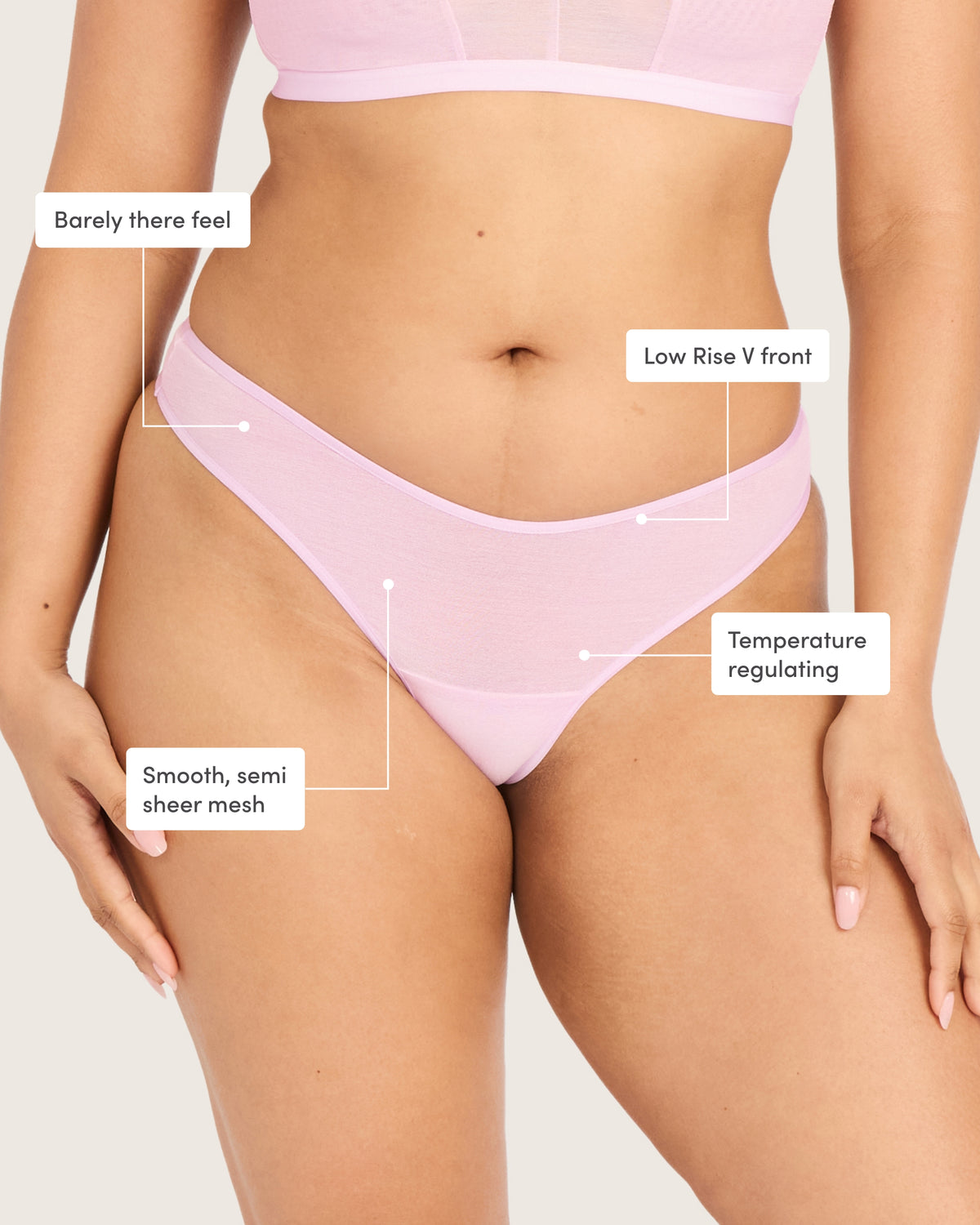 FreeMesh G-String - Pink Sorbet