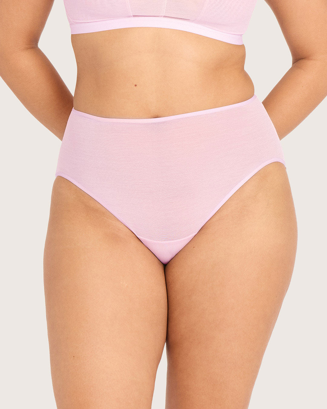 FreeMesh High-Cut Full Briefs - Pink Sorbet