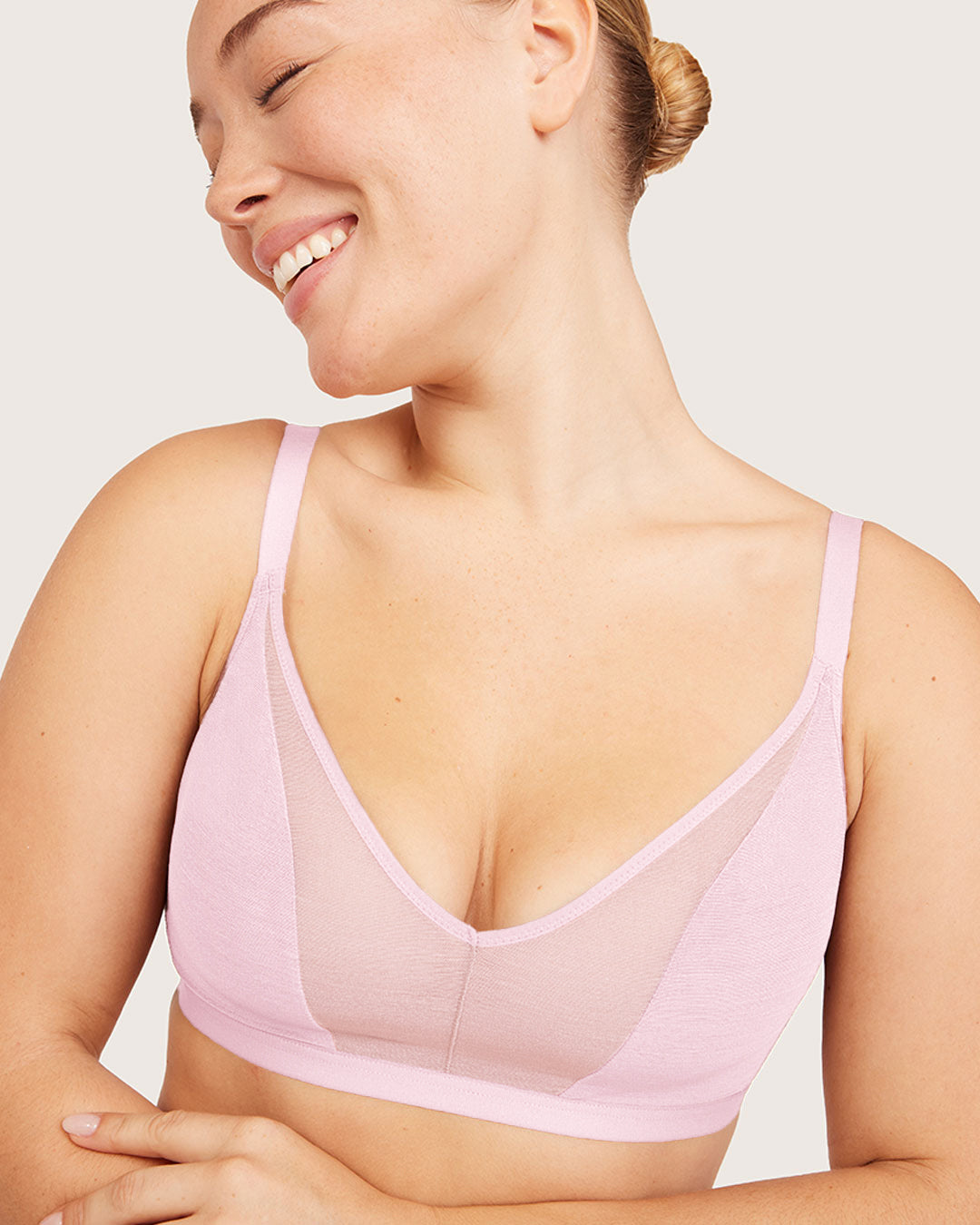 FreeMesh Crop Bralette - Mauve
