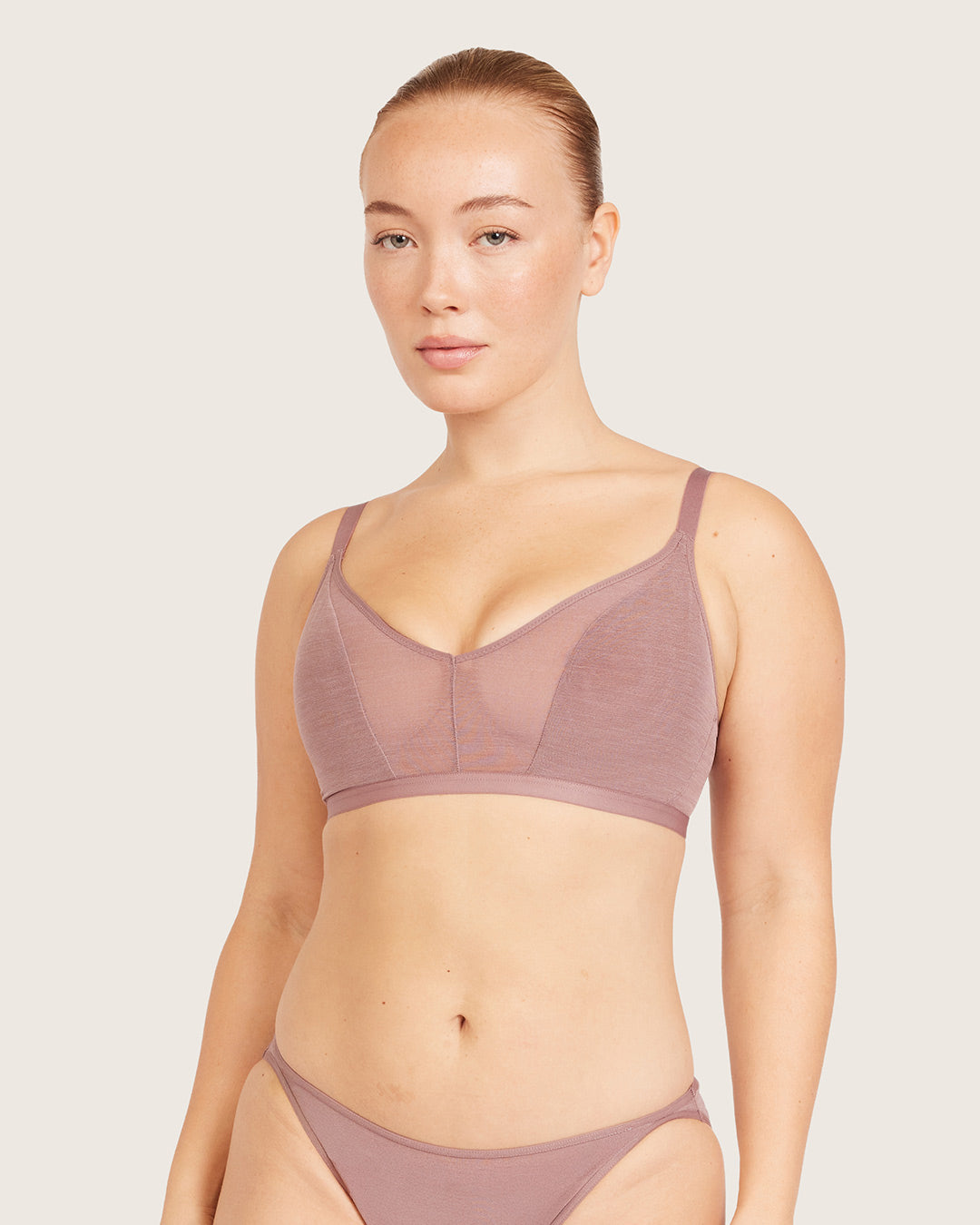 Bamboo FreeMesh Crop Bralette in Mauve – Boody US