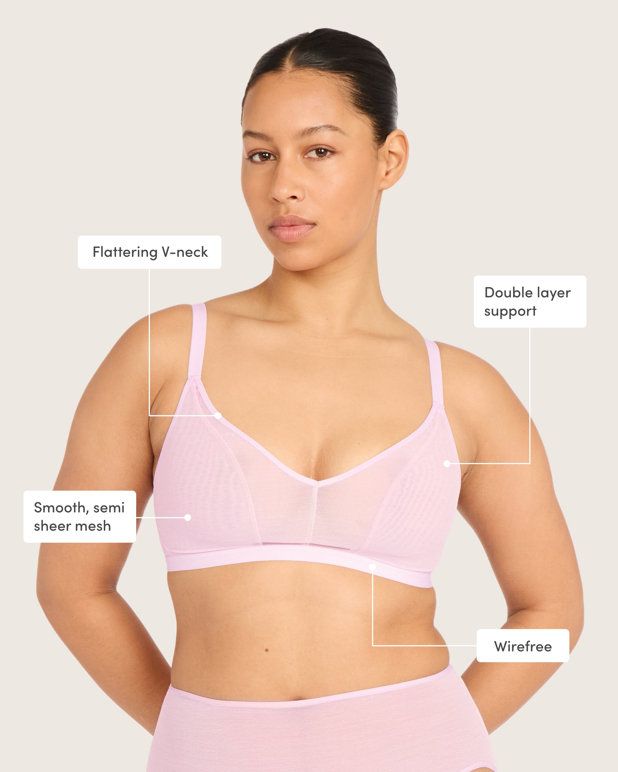 Bamboo FreeMesh Crop Bralette in Pink Sorbet – Boody US