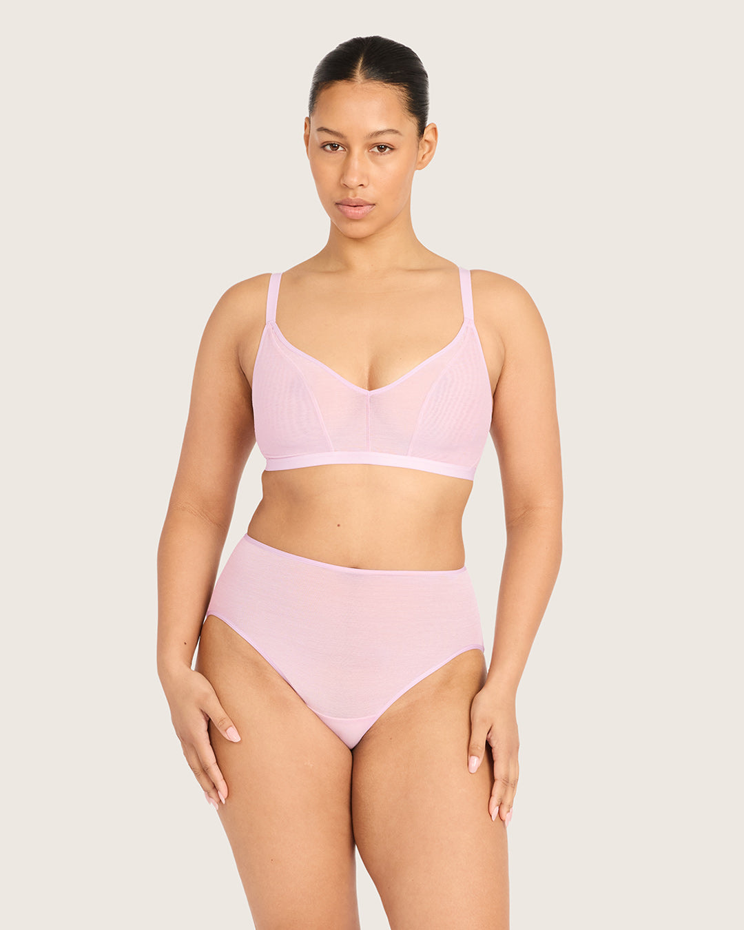 Bamboo FreeMesh Crop Bralette in Pink Sorbet – Boody US