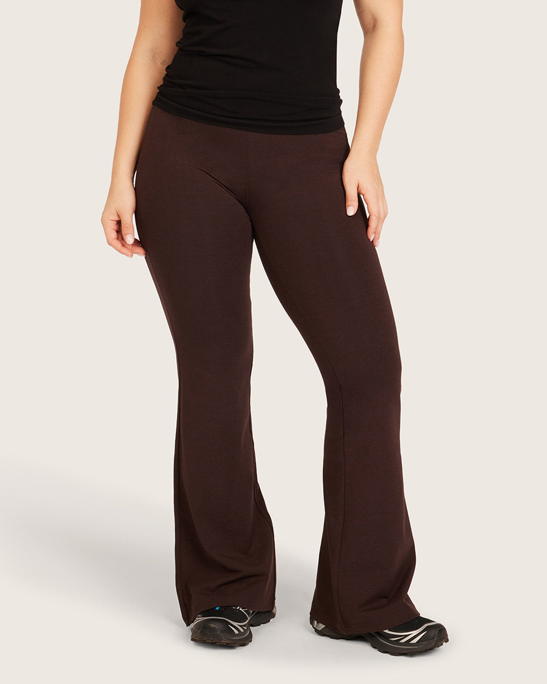 Women's Forme High Waist Flare Pants - Short in Carob – Boody US