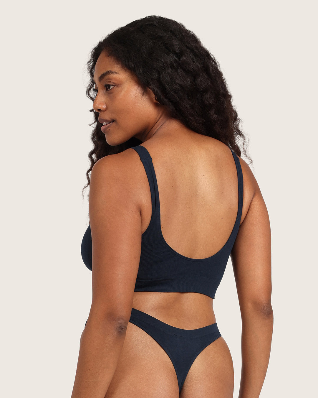 Seamfree Padded Crop Bra - Midnight