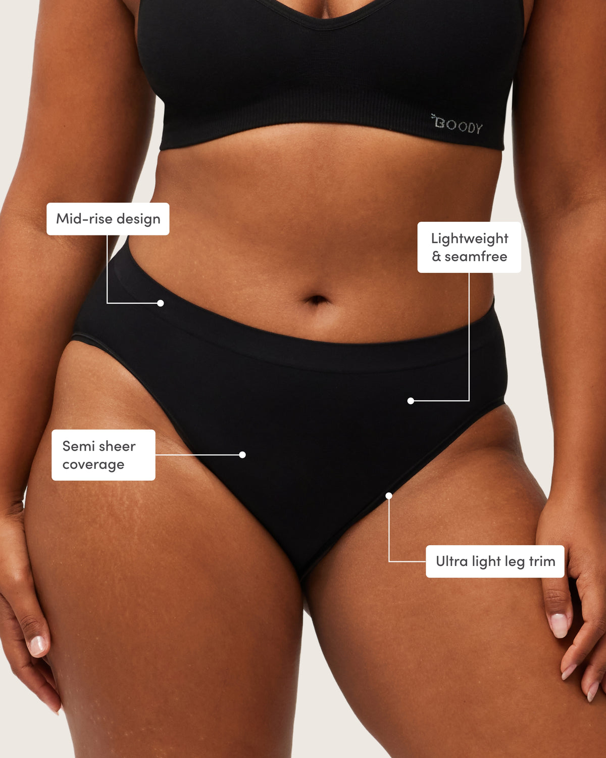 UltraLyte Midi Briefs - Black