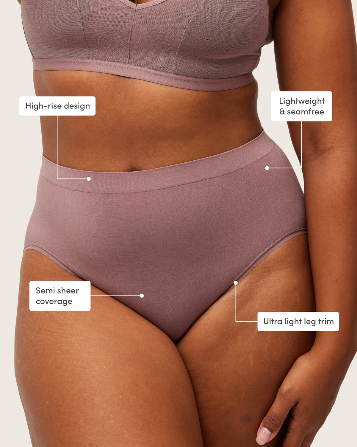 UltraLyte Full Briefs - Mauve
