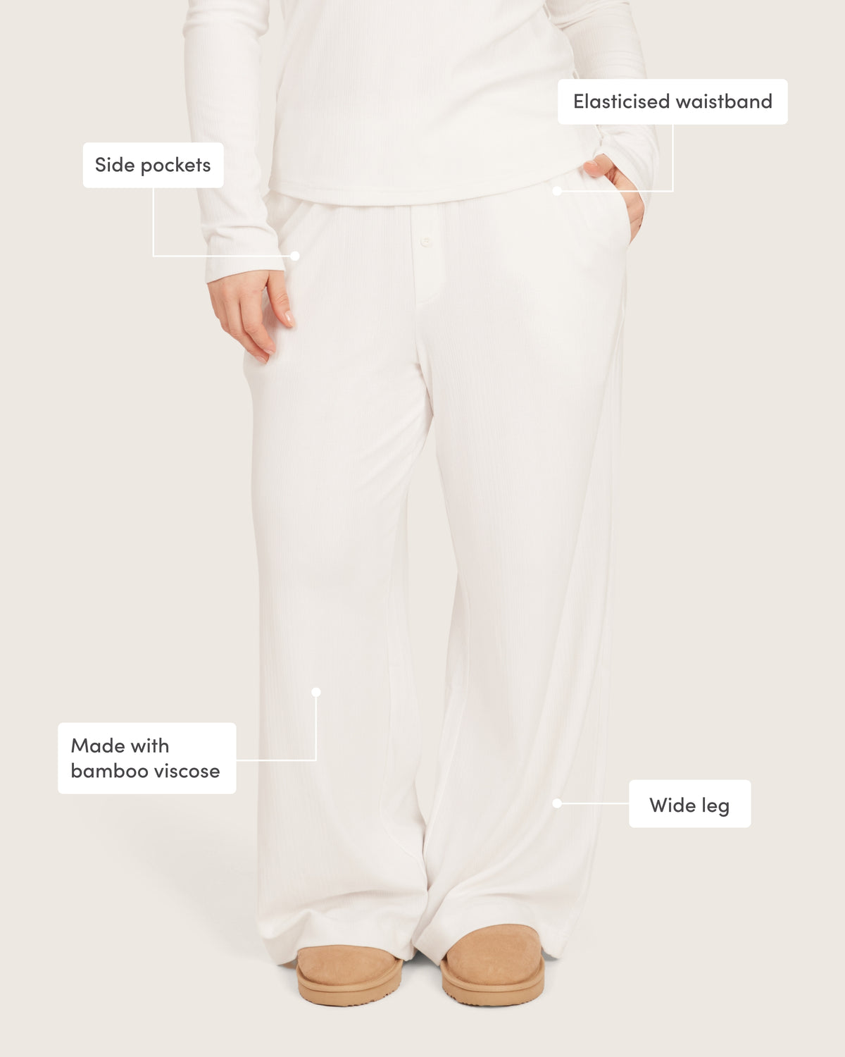Lounge Pants - Chalk White