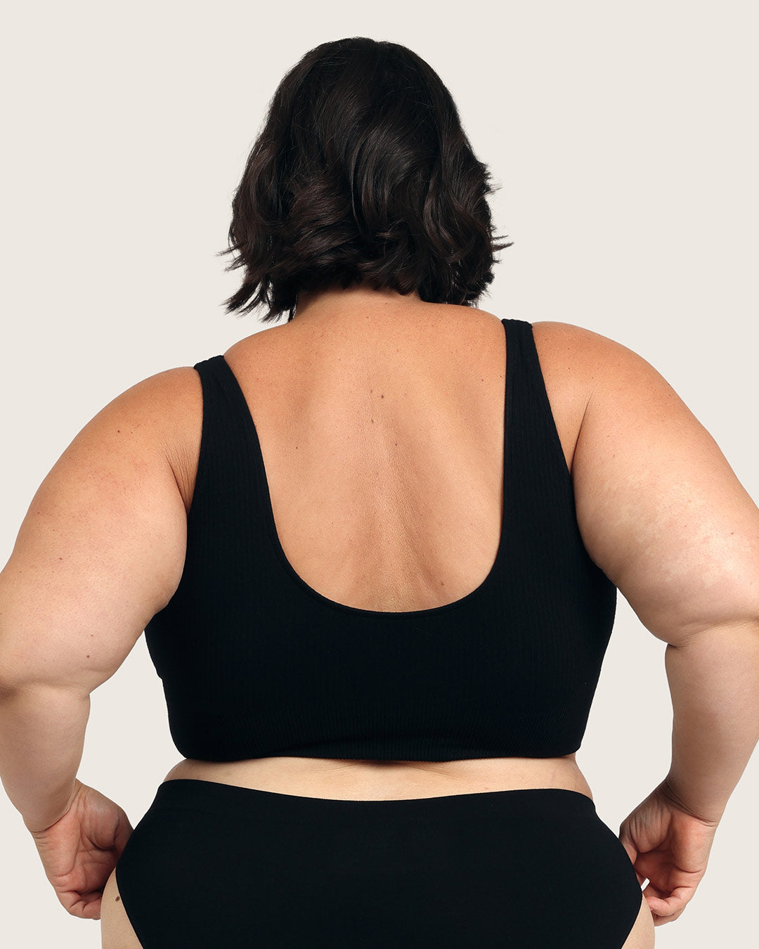 Ribbed Seamfree Crop - Black