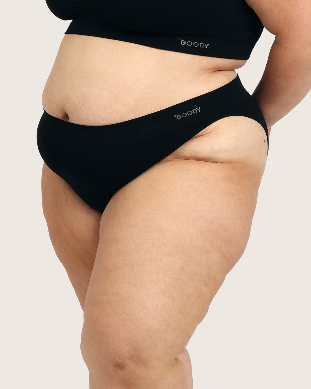 High Cut Full Briefs - Black