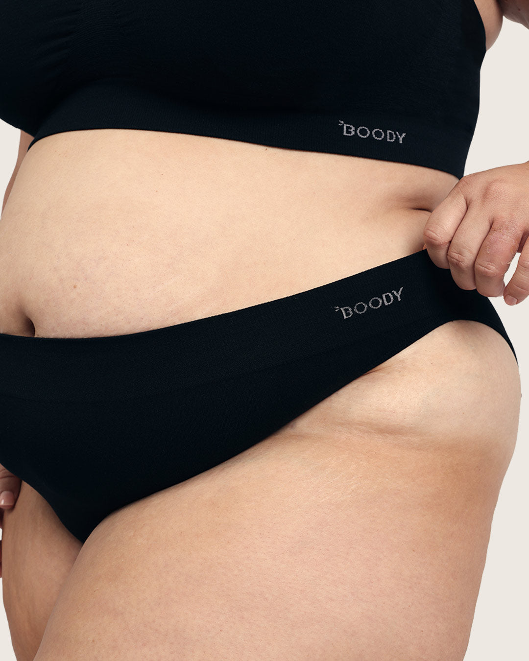 High Cut Full Briefs - Black