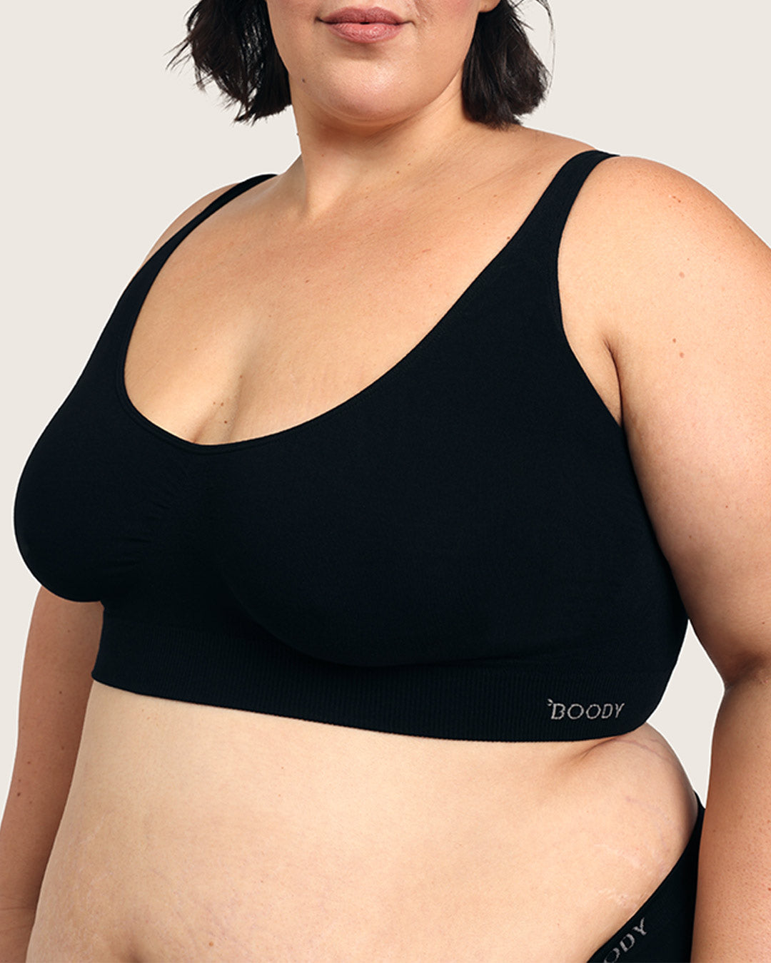 Seamfree Crop Bra - Black