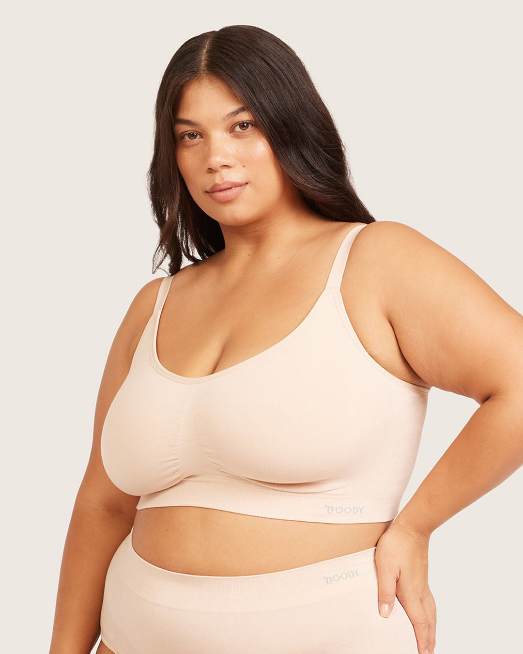 Full Bust Wireless Bamboo Bra in Shell – Boody US