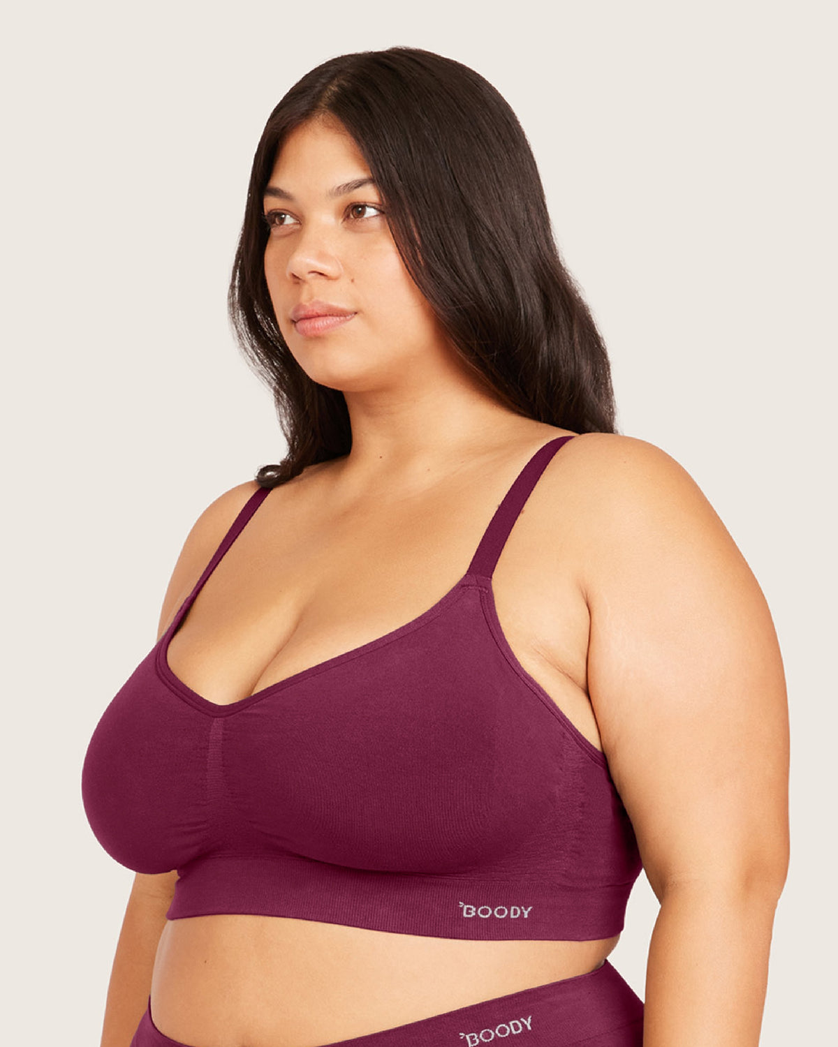 Wireless Full Bust T-Shirt Bra - BCAM Dark Pink
