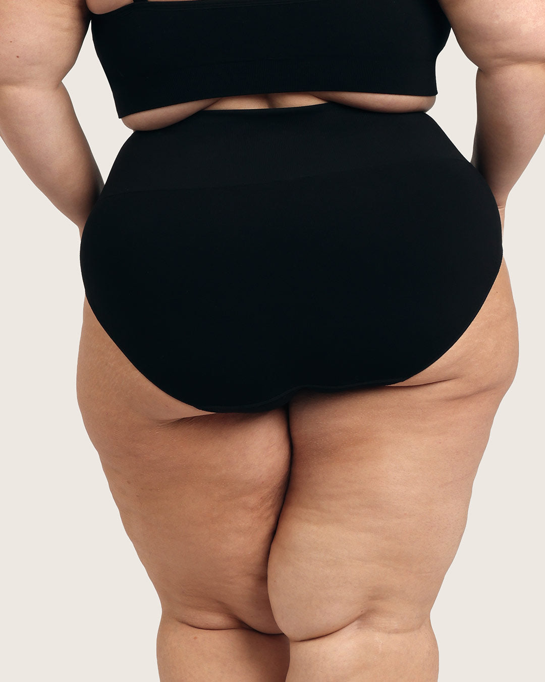 Shaper High Cut Full Briefs - Black