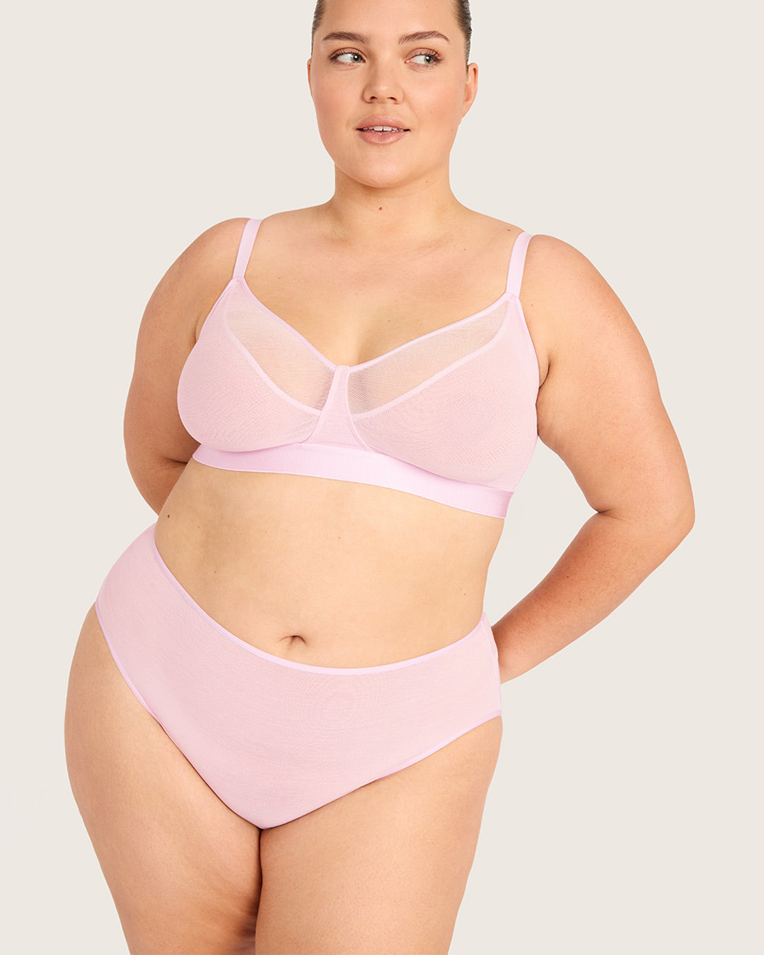 FreeMesh Full Bust Wireless Bra - Pink Sorbet