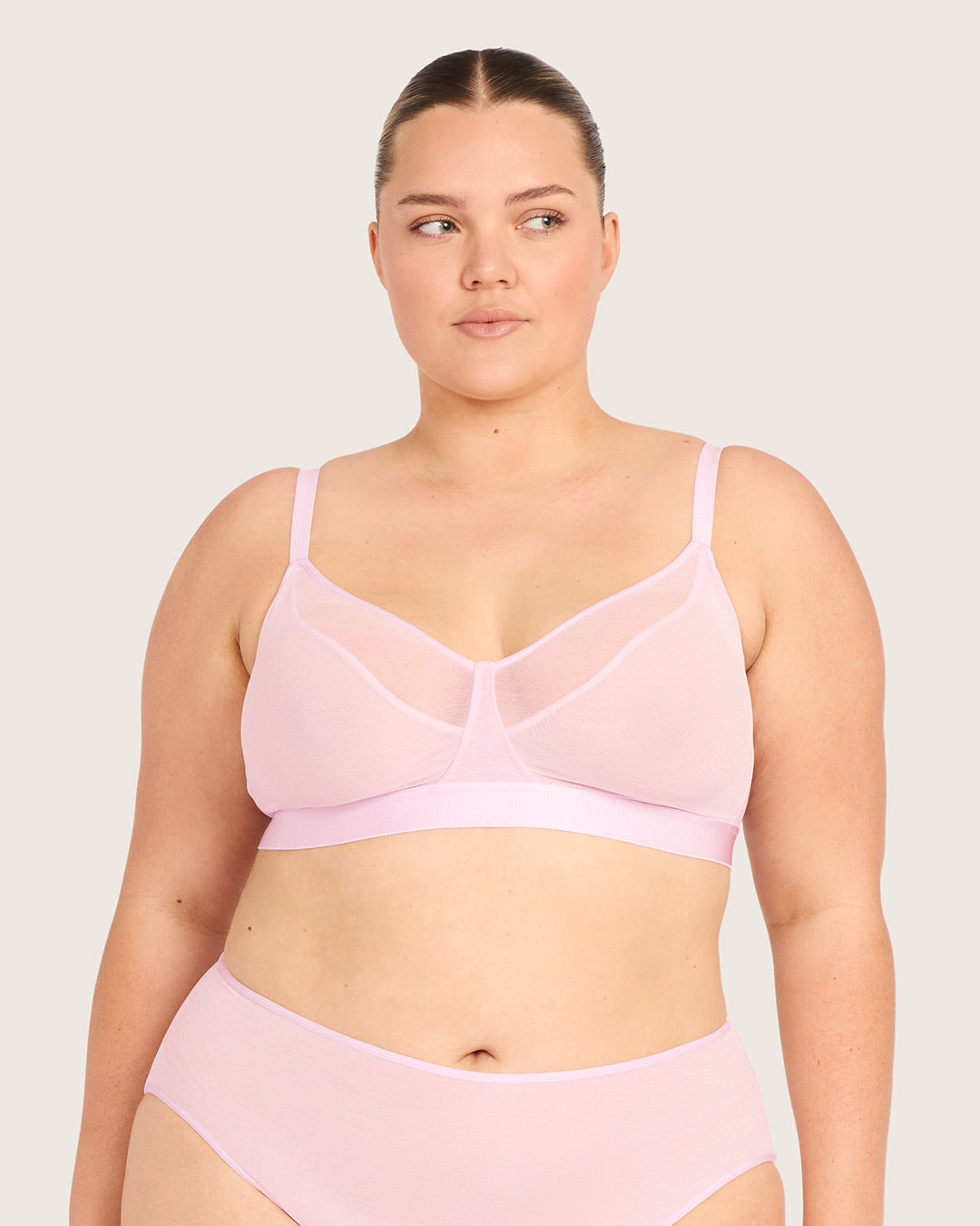 FreeMesh Full Bust Wireless Bra - Pink Sorbet