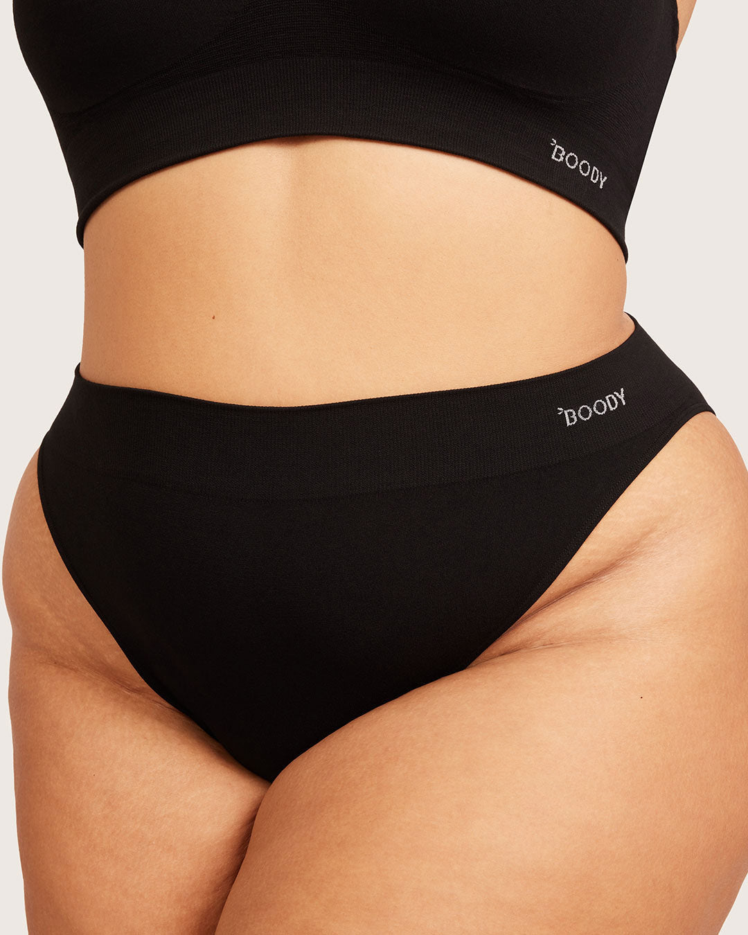 High Cut Full Briefs - Black