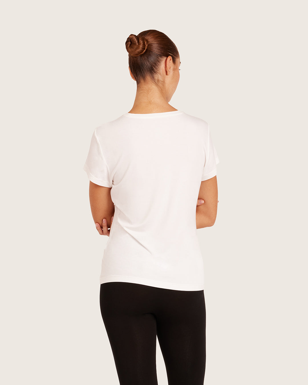 Women's Base Layer Crew Neck T-Shirt - White