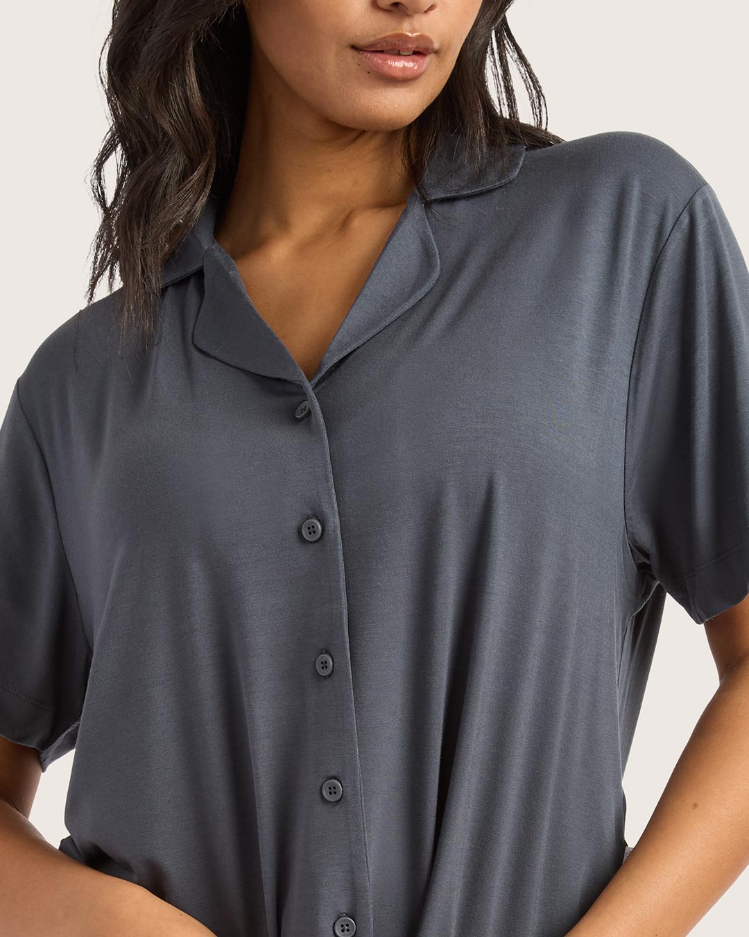 Goodnight Short Sleeve Sleep Shirt - Storm