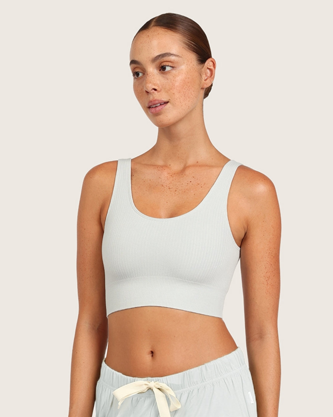 Ribbed Seamfree Crop-Dove