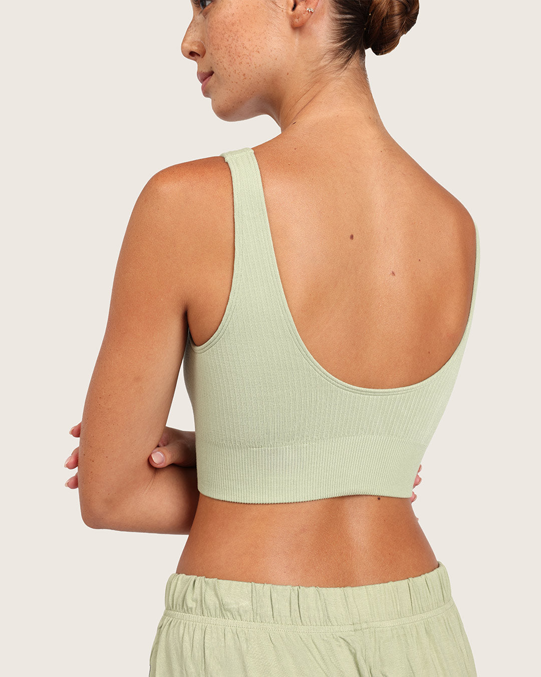 Ribbed Seamfree Crop-Sage