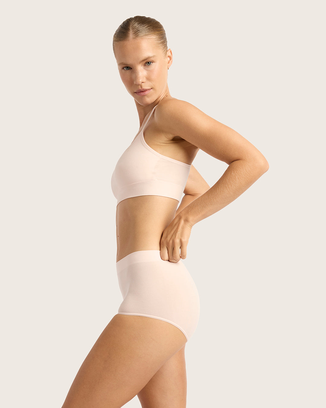 LYOLYTE Full Low Leg Briefs - Powder Pink