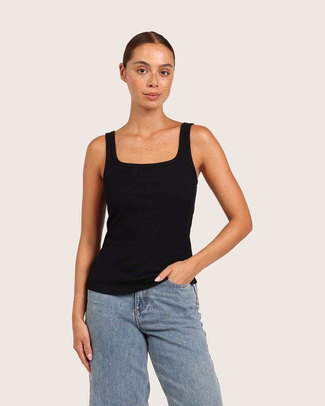 Women's Bamboo Ribbed Tank Top in Black – Boody US