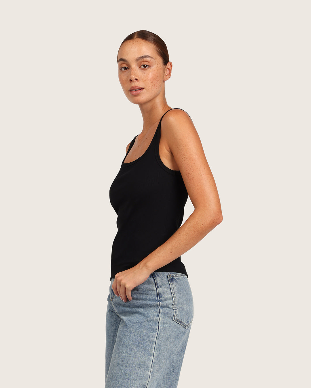 Women's Bamboo Ribbed Tank Top in Black – Boody US