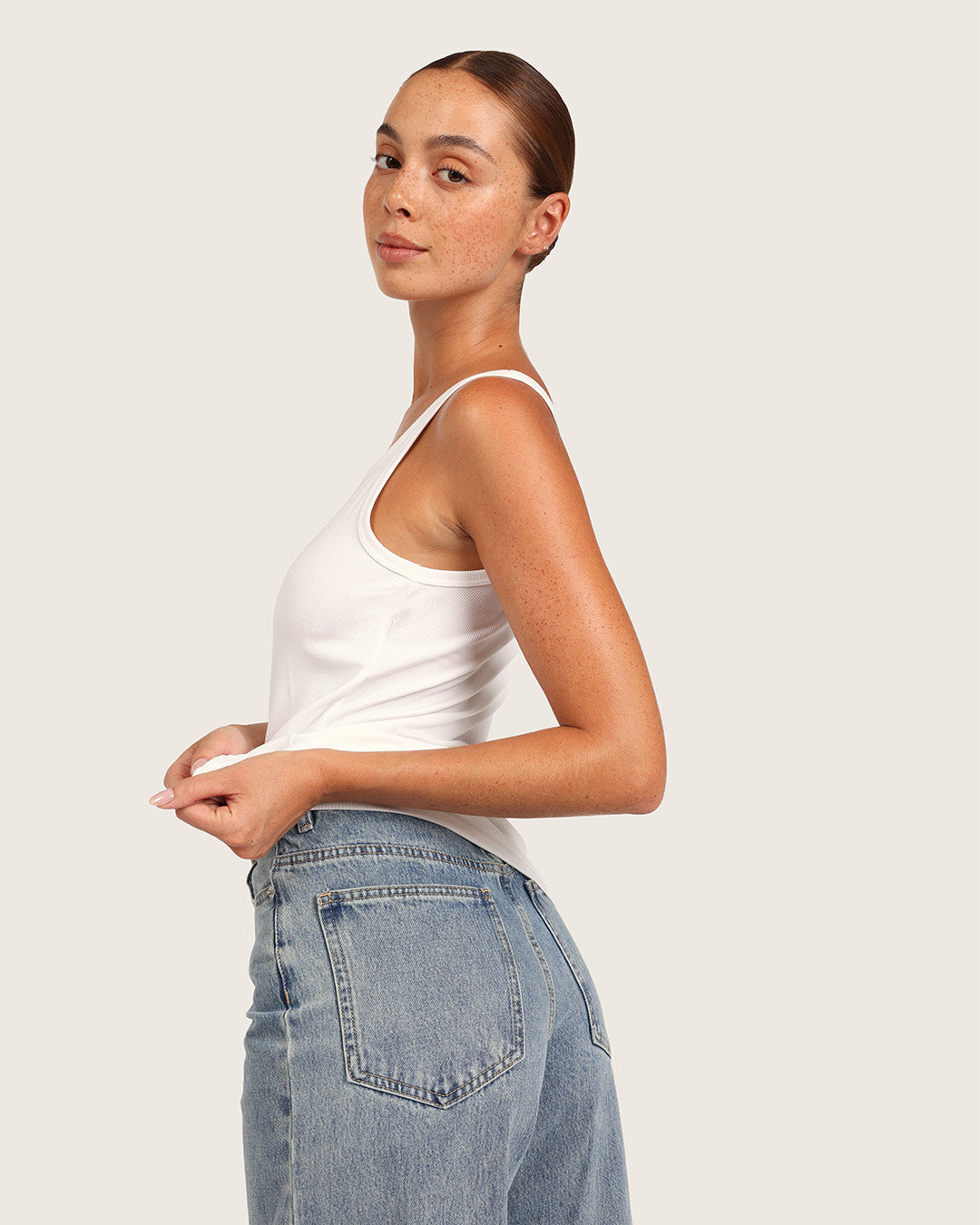 Women's Bamboo Ribbed Tank Top in White – Boody US