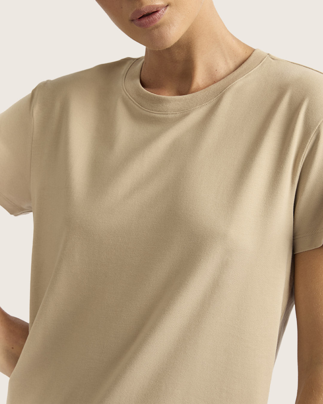 Women's Classic Crew Neck T-Shirt - Stone