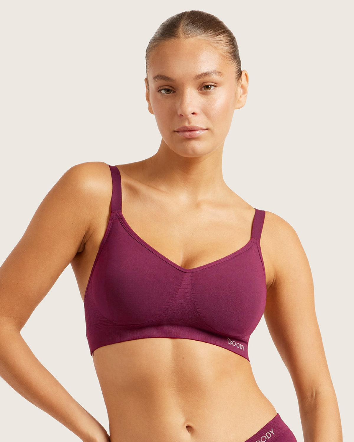 Wireless Full Bust T-Shirt Bra - BCAM Dark Pink