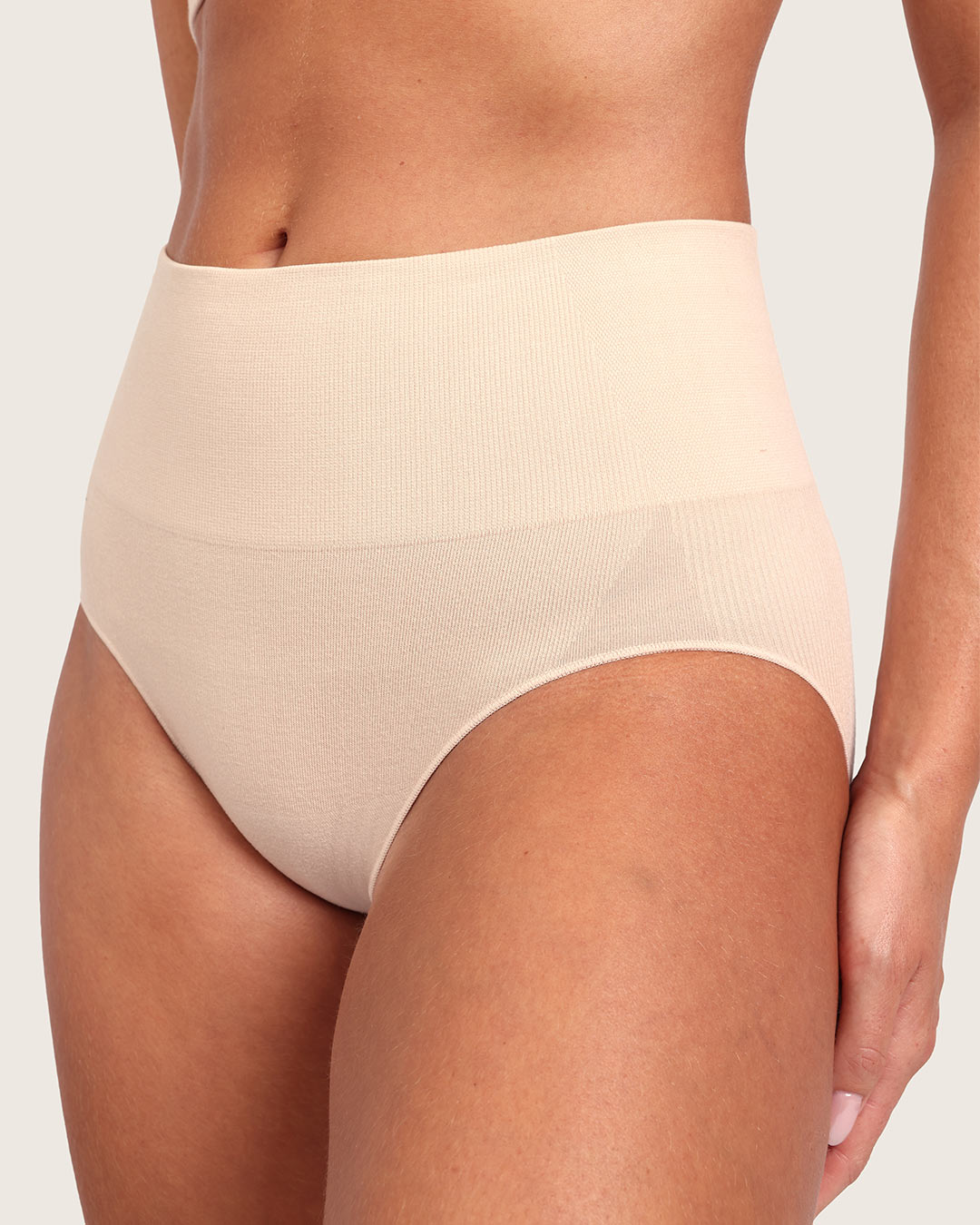 Shaper High Cut Full Briefs - Shell