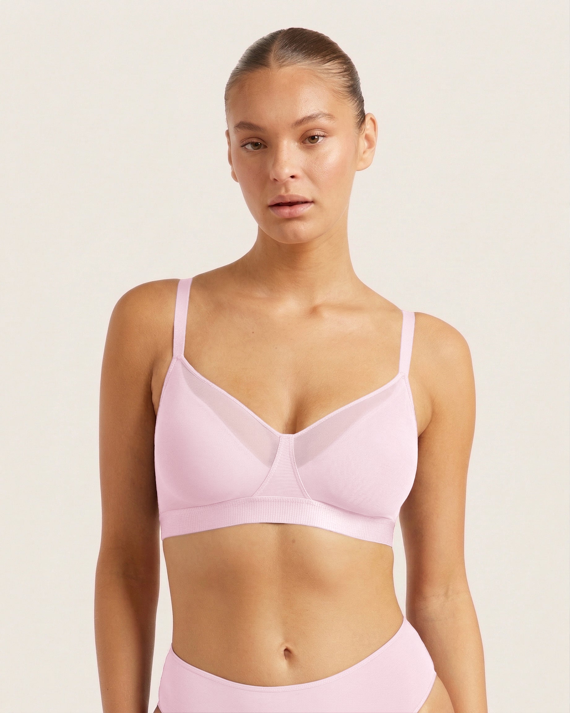 FreeMesh Full Bust Wireless Bra - Pink Sorbet