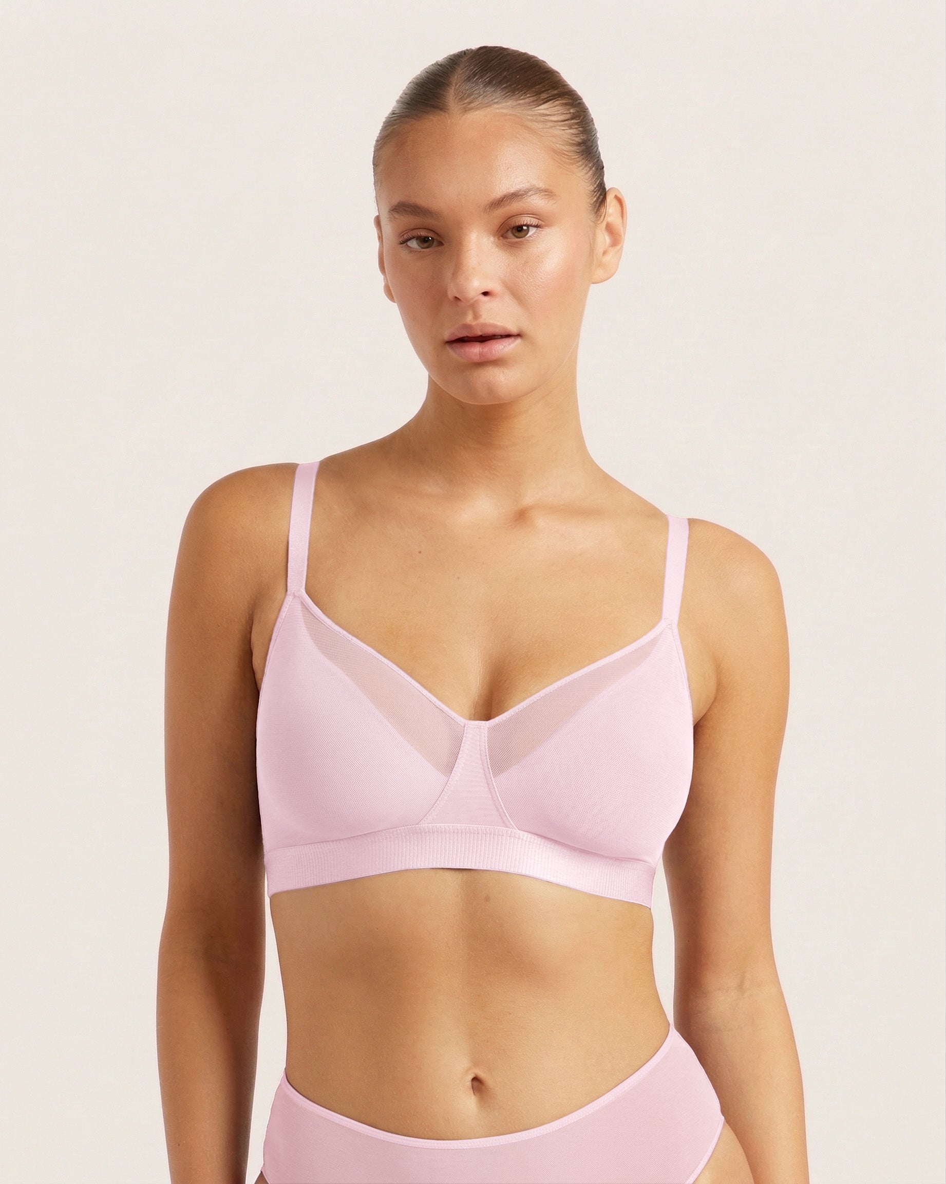 FreeMesh Full Bust Wireless Bra - Pink Sorbet