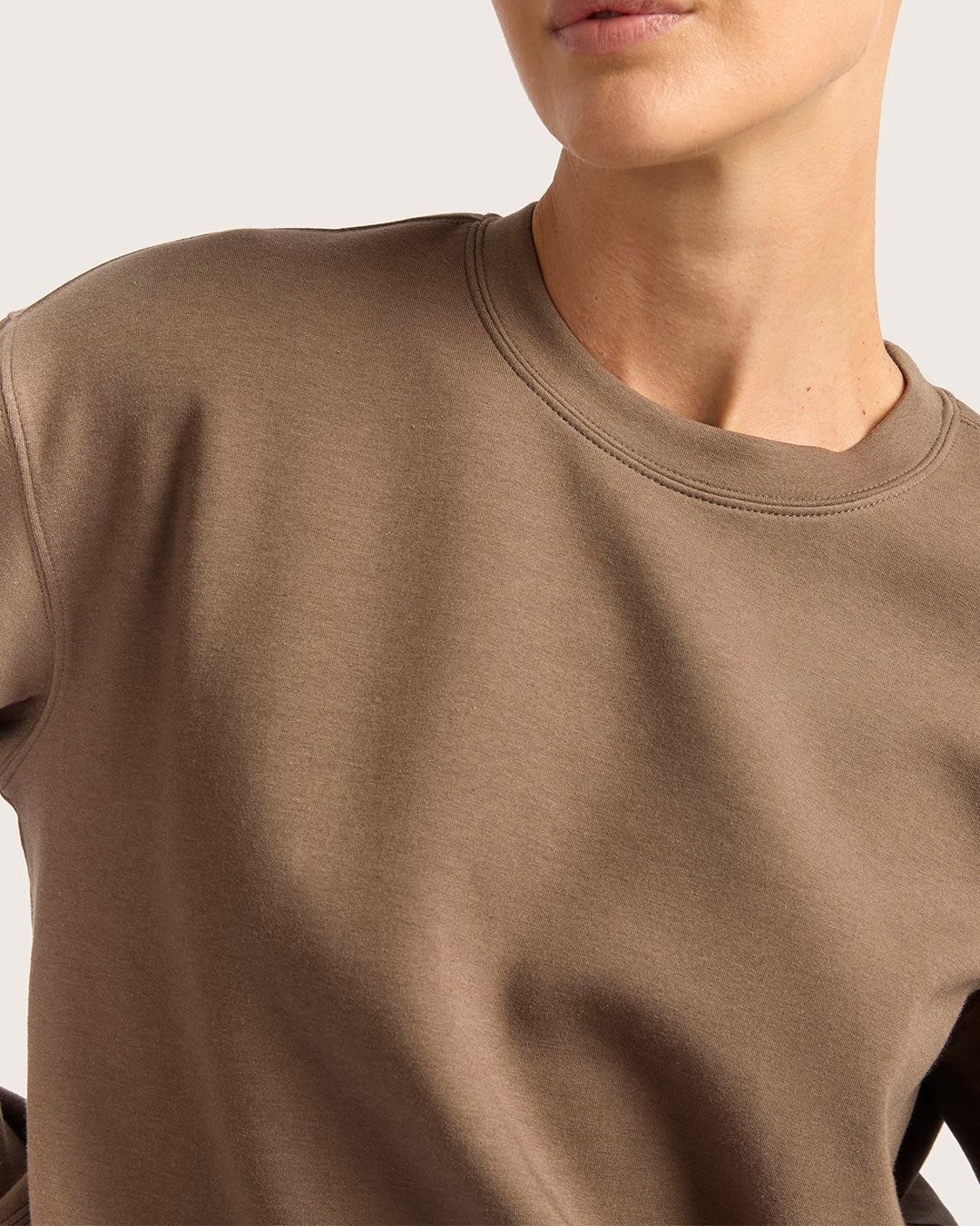 Women's Crew Neck Sweater - Oyster