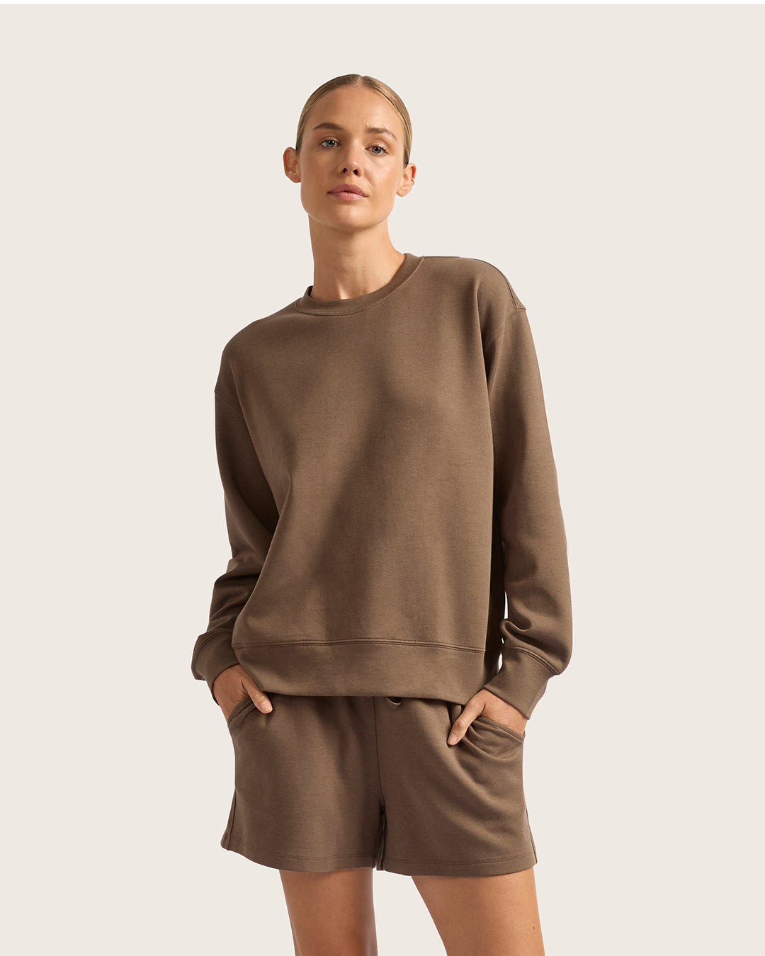 Women's Crew Neck Sweater - Oyster