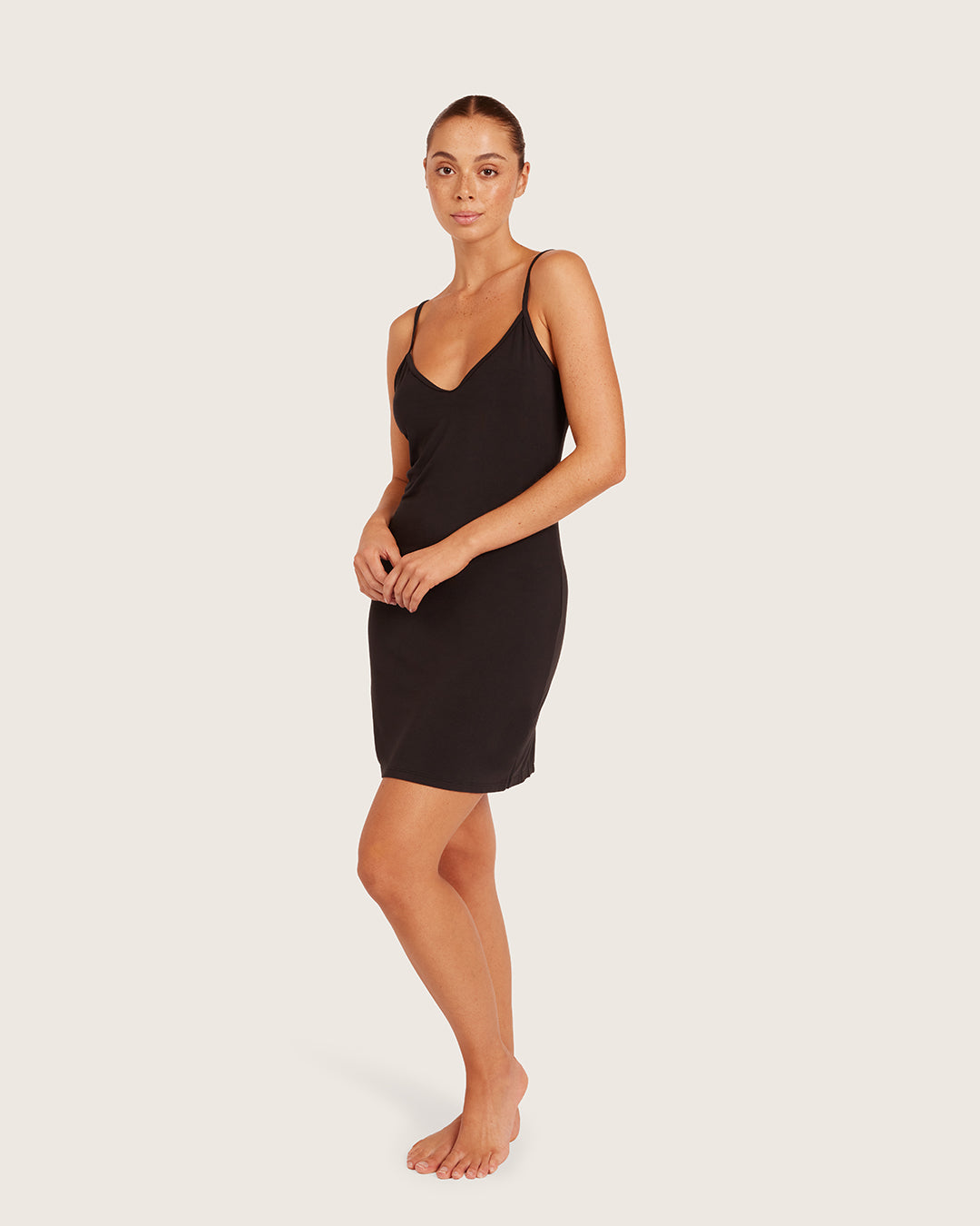 Base Layer V-Neck Slip-Black