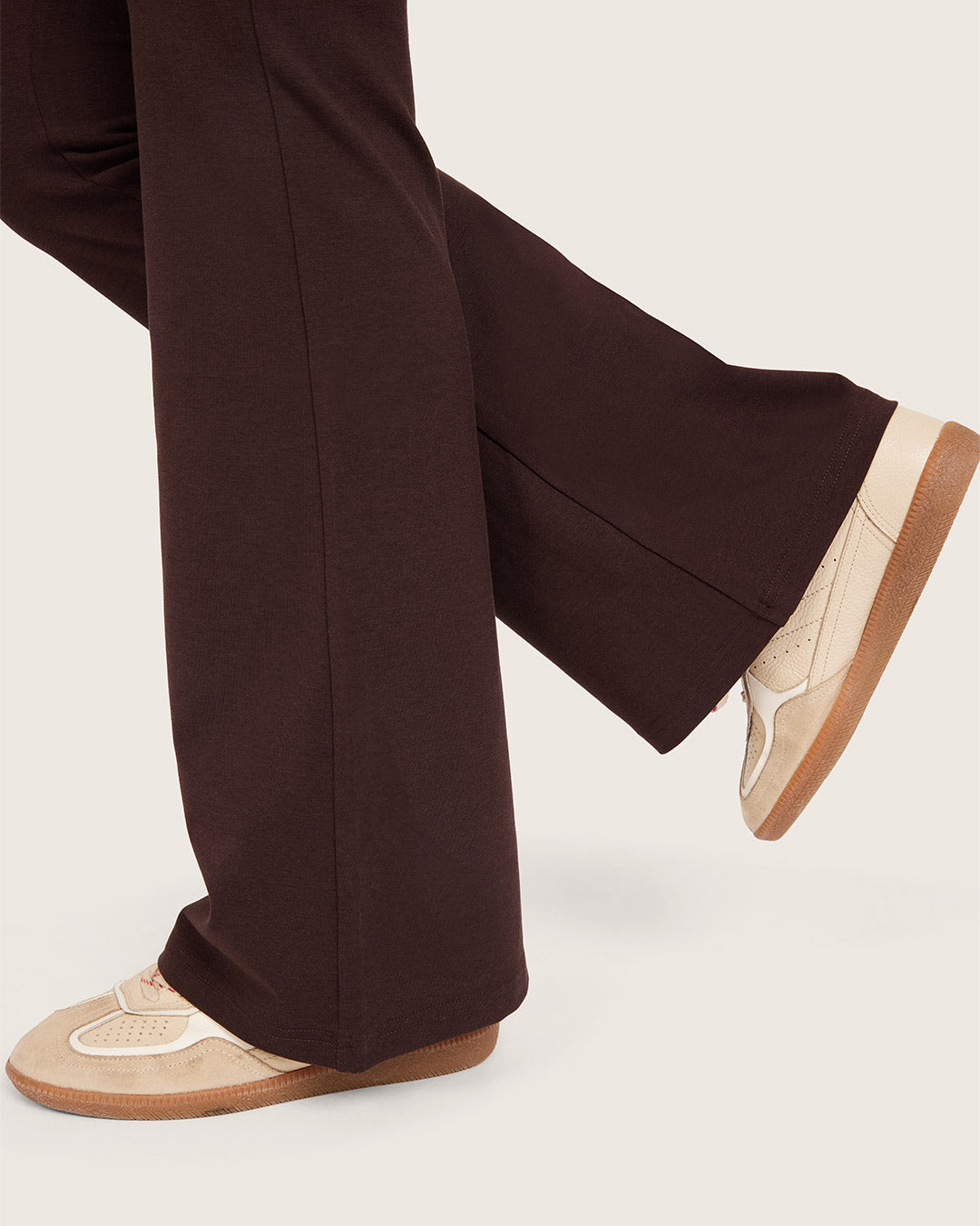 High Waist Flare Pants - Regular - Carob